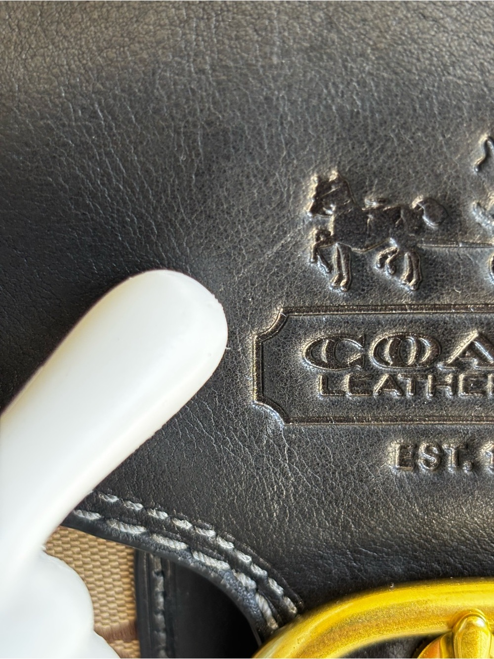 Coach Bleecker Legacy Signature Buckle Flap Hobo Bag Khaki Mahogany Style 11434 - Picture 13 of 16